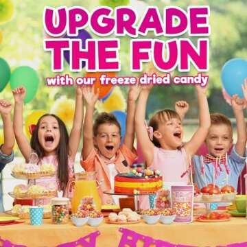 Valentine's Day Candy - Freeze Dried Fruit Bursts - Mini Original Hard Candy Mix 5oz Treat Snack Gift Bag Cherry, Strawberry, Lemon, Orange Candies Freeze-Dried Candies