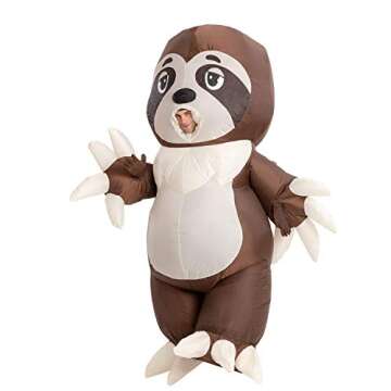 Spooktacular Creations Inflatable Halloween Costume Full Body Sloth Inflatable Costume with a Pair o...