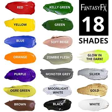 Mehron Makeup Fantasy FX Cream Makeup | Water Based | Halloween | Silver Face Paint & Body Paint For Adults 1 fl oz (30ml) (Silver)