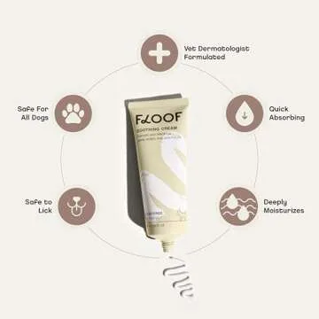 Floof Soothing Paw Cream for Dogs-Moisturizes Dry, Irritated Skin, Noses, Wrinkles-Vet Formulated,Fast Absorbing,Lick Safe Pad Cream for Cracked & Rough Paws Natural Ingredients ( 3.5 FL OZ)
