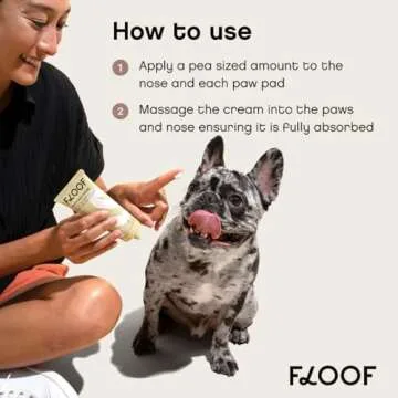 Floof Soothing Paw Cream for Dogs-Moisturizes Dry, Irritated Skin, Noses, Wrinkles-Vet Formulated,Fast Absorbing,Lick Safe Pad Cream for Cracked & Rough Paws Natural Ingredients ( 3.5 FL OZ)