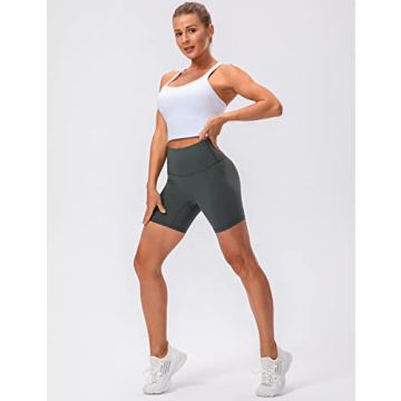 Lavento Women's Yoga Crop Top with Built-in Bra