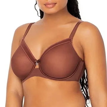 Curvy Couture Women’s Sexy Sheer Mesh Plus Size Bra