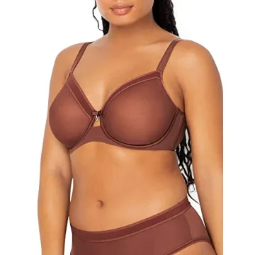 Curvy Couture Women’s Sexy Sheer Mesh Plus Size Bra
