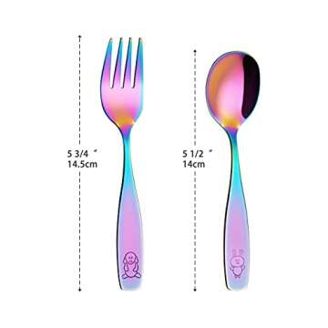 ANNOVA Kids Silverware Children's Safe Flatware Set Stainless Steel - Children Forks, Children Table...