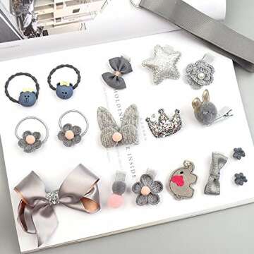 Cute Baby Girls Hair Accessories Clip Set for Toddlers