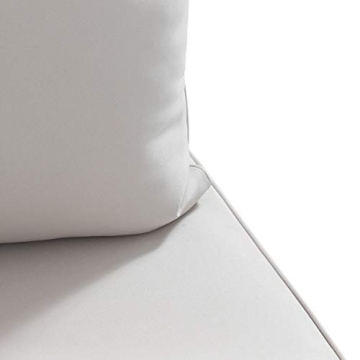 Durable Outdoor Acacia Wood 5 Seater Sofa Sectional Teak Beige