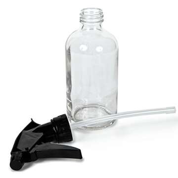 Vivaplex 8 oz Clear Glass Spray Bottles with Sprayers