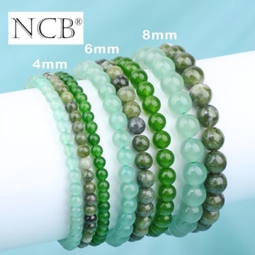 NCB 3-Piece Natural Crystal Bracelet Set for Healing