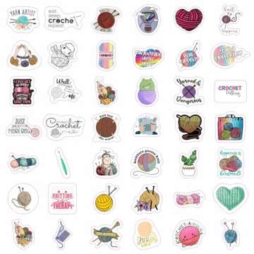100Pcs Crochet & Knitting Stickers for Personalization