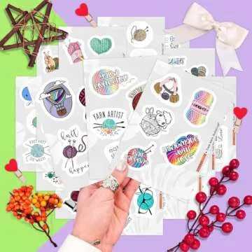 100Pcs Crochet & Knitting Stickers for Personalization