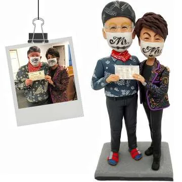 Custom Lovers Bobblehead Couple Figurine - Fast Shipping