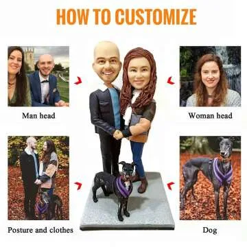 Custom Lovers Bobblehead Couple Figurine - Fast Shipping