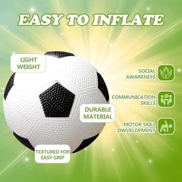 Hymaz Sports Ball for Kids Toddler Toys Balls with Air Pump, 4 Pack Ball Toy Set Includes Soccer Bal...