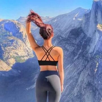 sicoozoe Strappy Sports Bras for Women V-Neck Womens Sports Bras Padded Low Support Sports Bra Crisscross Back Yoga Bra 3 Pack