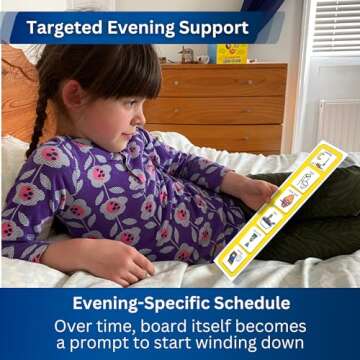 Visual Evening Routine – Premium Durable Plastic - Evening Bedtime Schedule Timetable Cards Compat...
