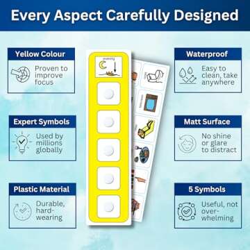 Visual Evening Routine – Premium Durable Plastic - Evening Bedtime Schedule Timetable Cards Compatible with PECs Symbols & Boardmaker PCS (ADHD, ASD, Autism, Kids) (English)