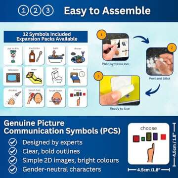 Visual Evening Routine – Premium Durable Plastic - Evening Bedtime Schedule Timetable Cards Compatible with PECs Symbols & Boardmaker PCS (ADHD, ASD, Autism, Kids) (English)