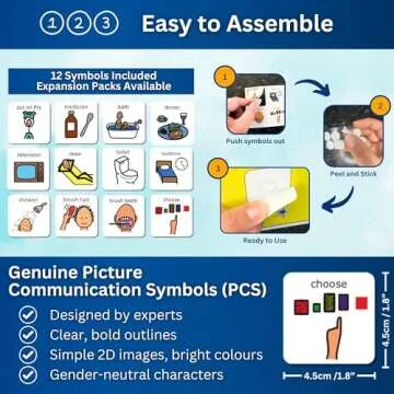 Visual Evening Routine – Premium Durable Plastic - Evening Bedtime Schedule Timetable Cards Compatible with PECs Symbols & Boardmaker PCS (ADHD, ASD, Autism, Kids) (English)