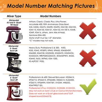 Flex Edge Beater for KitchenAid 6QT Bowl-Lift Stand Mixer, Beater with Double Silicone Edge, Mixer Paddle, Perfect 6 Quart Bowl-Lift Stand Mixer Attachment for KitchenAid, White