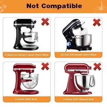 Flex Edge Beater for KitchenAid 6QT Bowl-Lift Stand Mixer, Beater with Double Silicone Edge, Mixer Paddle, Perfect 6 Quart Bowl-Lift Stand Mixer Attachment for KitchenAid, White