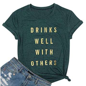 Funny Drinking Tank for Women - Humorous Casual Tee