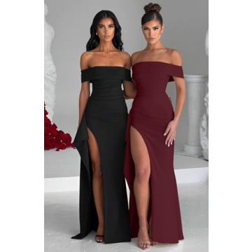 Elegant Bodycon Off Shoulder Dress for Formal Events