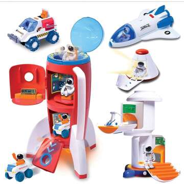 Astro Venture Space Playset - Shuttle & Rover Toy