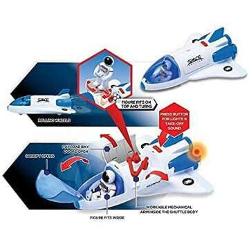 Astro Venture Space Playset - Shuttle & Rover Toy