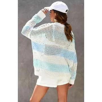 Trendy DISCIPBUSH Crochet Sweater for Beach Style