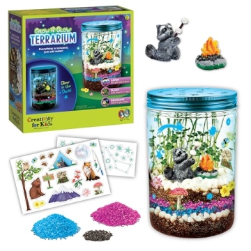Grow 'N Glow Terrarium Kit: STEM Science & Craft Fun for Kids 6-8+