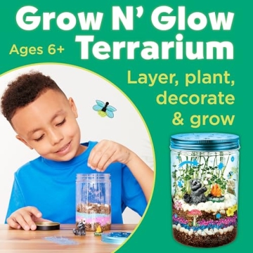STEM Grow 'N Glow Terrarium Kit for Kids Educational Science Craft