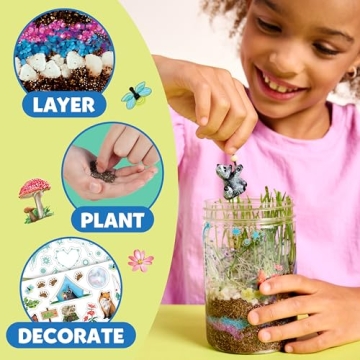 STEM Grow 'N Glow Terrarium Kit for Kids Educational Science Craft