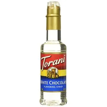 Torani White Chocolate Flavoring Syrup for Irresistible Beverages