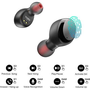 TOZO T6 True Wireless Earbuds with Touch Control