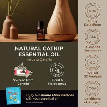 Gya Labs Catnip Essential Oil for Skin - 0.34 Fl Oz - 100% Pure Natural Catnip Oil for Diffuser, Candle Making Massage & DIY - Floral Herbaceous Scent