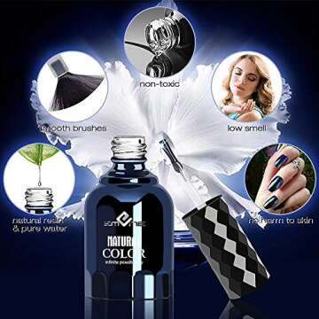 DRMODE Top Coat Gel Nail Polish No Wipe Gel Top Coat UV/LED Quick Dry Clear Hight Gloss Shine Top Coat Nail Polish Long Lasting for DIY and Salon Nail Art 0.5 Oz 15ml