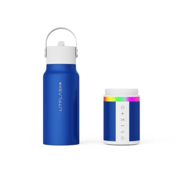 LITFLASK Smart Water Bottle with Speaker & Charger