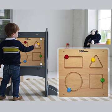 Little Partners Toddler Busy Board for Cognitive Growth