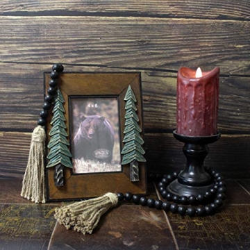 CVHOMEDECO Wood Beads Garland for Elegant Home Decor