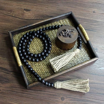 CVHOMEDECO Wood Beads Garland for Elegant Home Decor