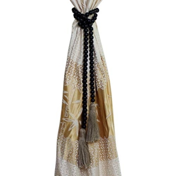 CVHOMEDECO Wood Beads Garland for Elegant Home Decor