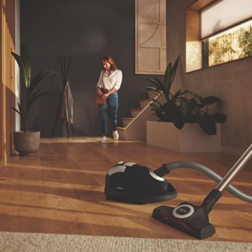 Miele Compact C1 Turbo Team Bagged Canister Vacuum, Obsidian Black