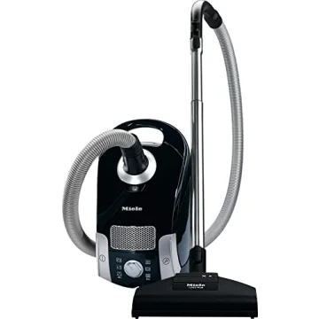 Miele Compact C1 Turbo Team Bagged Canister Vacuum, Obsidian Black
