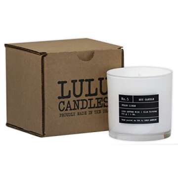 Lulu Candles | Black Amber | Luxury Scented Soy Jar Candle | Hand Poured in The USA | Highly Scented & Long Lasting (9 Oz.)