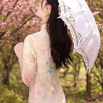 Women Summer Dress,Embroidered Ao Dai Cheongsam Dress,Chinese Style Qipao Hanfu Tang Suit (Champagne-Gold, 5XL)