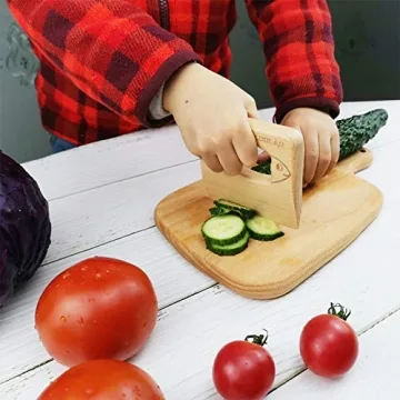 LUOLAO Wooden Kids Knife, Safe for Toddlers Cooking