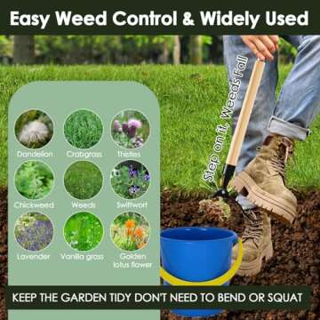 Detachable Stand Up Weed Puller Tool for Effortless Gardening