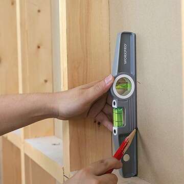 WORKPRO Torpedo Level Set – Magnetic & Non-Magnetic Tools