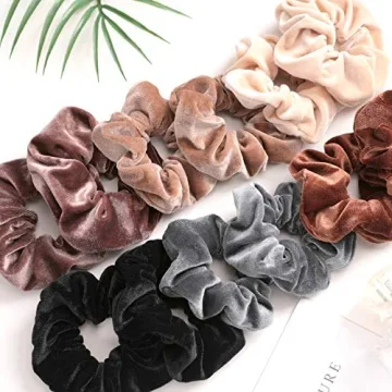 IVARYSS 12 Pcs Velvet Scrunchies for Women and Girls